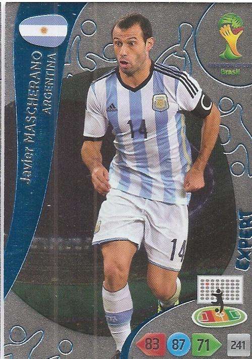 WORLD CUP 2014 ADRENALYN XL - JAVIER MASHERANO "EXPERT" CARD