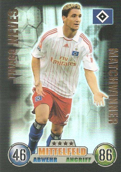 MATCH ATTAX  "BUNDESLIGA" 2008/09 - THIAGO NEVES "MATCHWINNER" CARD