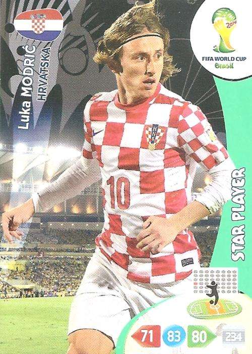 WORLD CUP 2014 ADRENALYN XL - LUKA MODRIC "STAR PLAYER" CARD