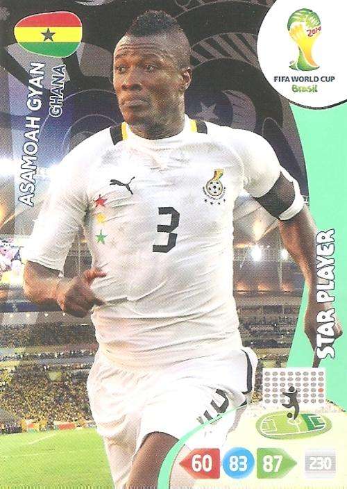 WORLD CUP 2014 ADRENALYN XL - ASAMOAH GYAN "STAR PLAYER" CARD