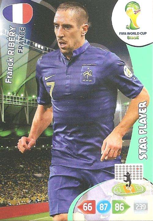 WORLD CUP 2014 ADRENALYN XL - FRANCK RIBERY "STAR PLAYER" CARD