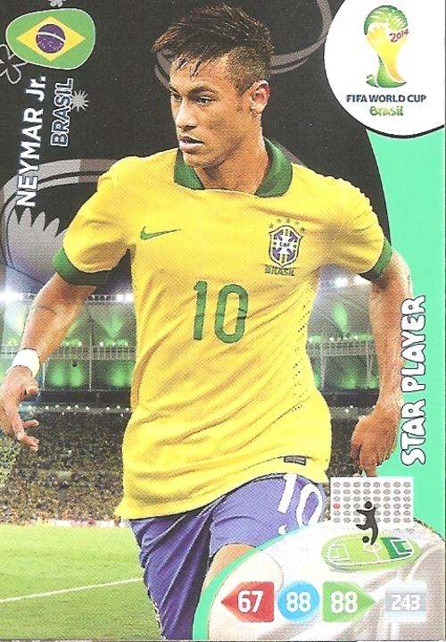 WORLD CUP 2014 ADRENALYN XL - NEYMAR Jr "STAR PLAYER" CARD