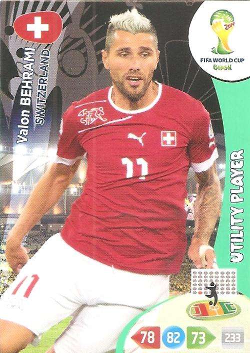 WORLD CUP 2014 ADRENALYN XL - VALON BERHAMI "UTILITY PLAYER" CARD