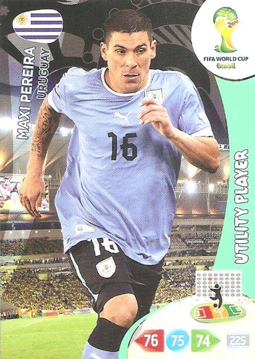 WORLD CUP 2014 ADRENALYN XL - MAXI PEREIRA "UTILITY PLAYER" CARD