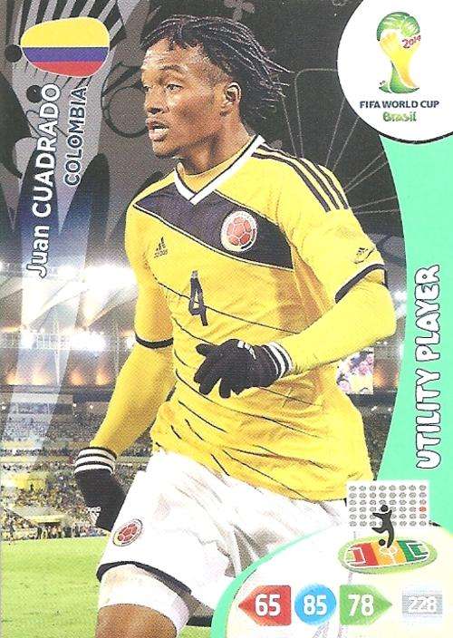 WORLD CUP 2014 ADRENALYN XL - JUAN CUADRADO "UTILITY PLAYER" CARD