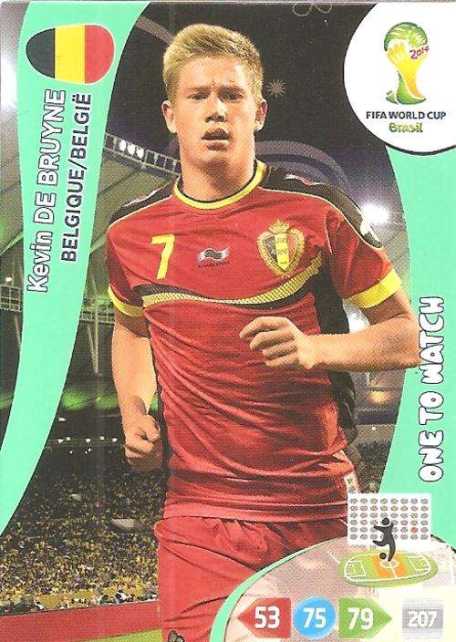 WORLD CUP 2014 ADRENALYN XL - KEVIN DE BRUYNE "ONE TO WATCH" CARD