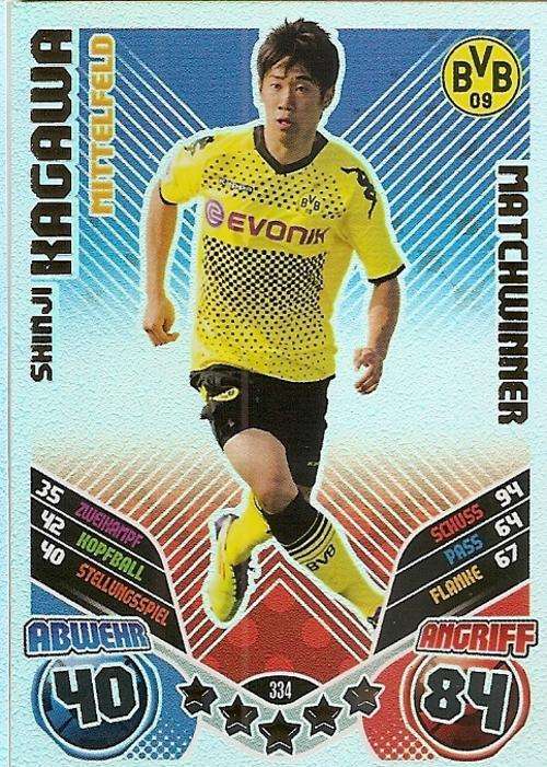 MATCH ATTAX "BUNDESLIGA" 2012 - SHINJI KAGAWA "MATCHWINNER" CARD