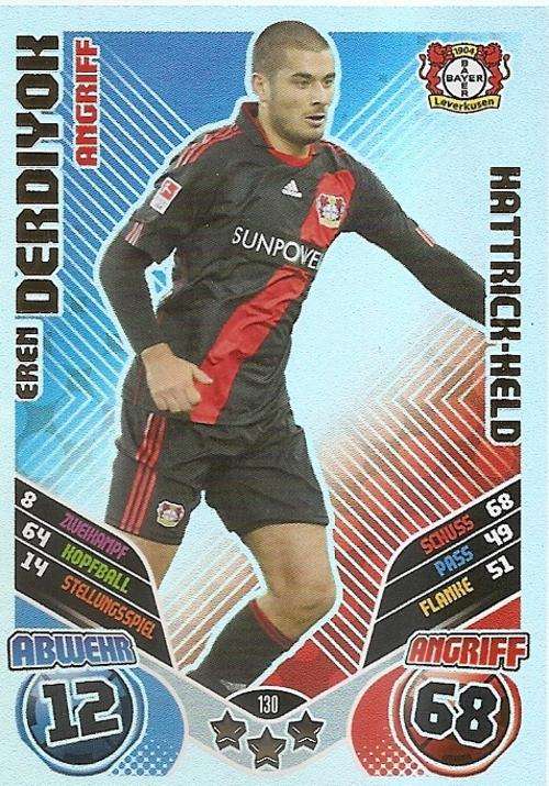 MATCH ATTAX "BUNDESLIGA" 2012 - EREN DERDIYOK "HAT TRICK HERO" CARD