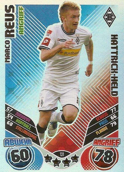 MATCH ATTAX "BUNDESLIGA" 2012 - MARCO REUS "HAT TRICK HERO" CARD
