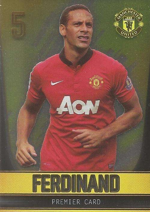 MANCHESTER UNITED ADRENALYN 2014 - RIO FERDINAND `GOLD PREMIER` CARD 101