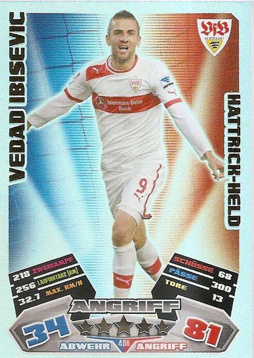 MATCH ATTAX 2012/13 "BUNDESLIGA" - VEDAD IBISEVIC "HAT TRICK HERO" CARD