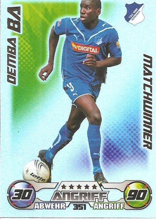 MATCH ATTAX 2009/10 BUNDESLIGA - DEMBA BA "MATCHWINNER" CARD