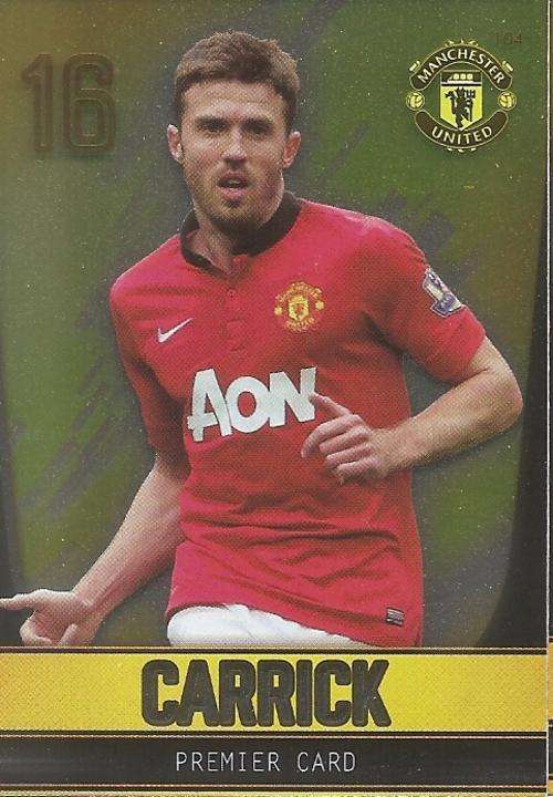 MANCHESTER UNITED ADRENALYN 2014 - MICHAEL CARRICK `GOLD PREMIER` CARD 104