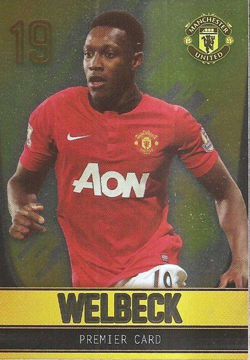 MANCHESTER UNITED ADRENALYN 2014 - DANNY WELBECK `GOLD PREMIER` CARD