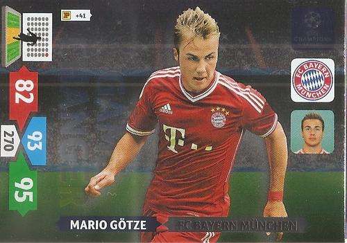 CHAMPIONS LEAGUE  2013/14 ADRENALYN XL - MARIO GATZE `GAME CHANGER` CARD