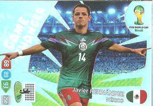 JAVIER HERNANDEZ - PANINI `FIFA WORLD CUP 2014` COLLECTION -  `GAME CHANGER` FOIL TRADING CARD