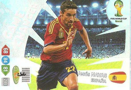 JESUS NAVAS - PANINI `FIFA WORLD CUP 2014` COLLECTION -  `GAME CHANGER` FOIL TRADING CARD