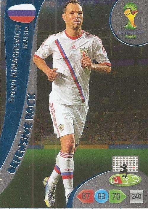 WORLD CUP 2014 ADRENALYN XL - SERGEI IGNASHEVICH "DEFENSIVE ROCK" CARD