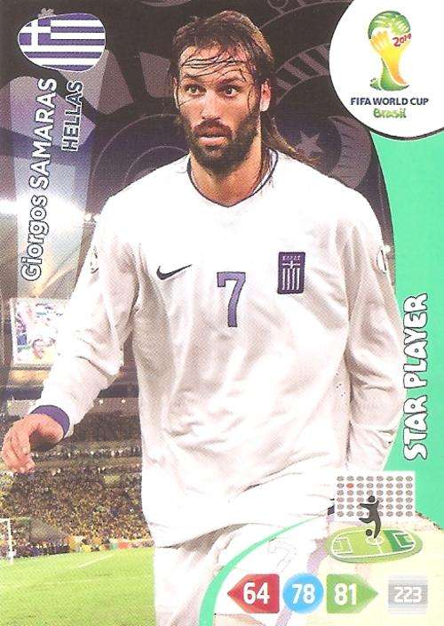 WORLD CUP 2014 ADRENALYN XL - GIORGOS SAMARAS "STAR PLAYER" CARD