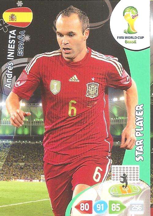 WORLD CUP 2014 ADRENALYN XL - ANDRES INIESTA "STAR PLAYER" CARD