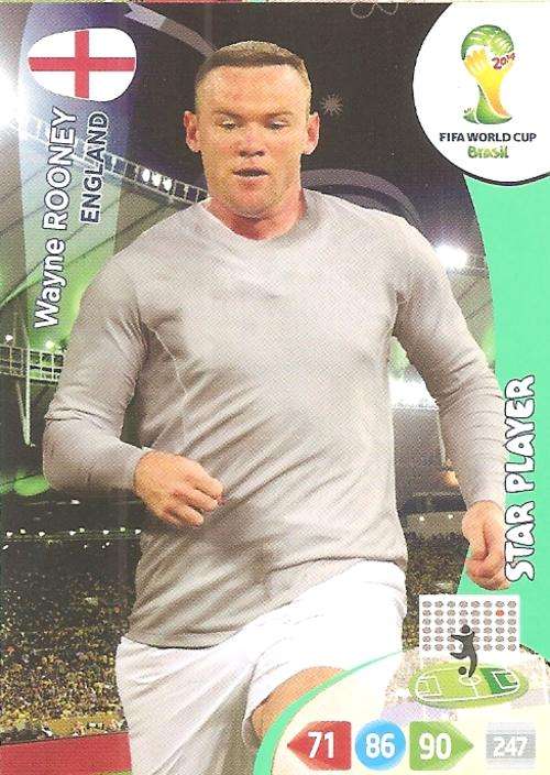 WORLD CUP 2014 ADRENALYN XL - WAYNE ROONEY "STAR PLAYER" CARD