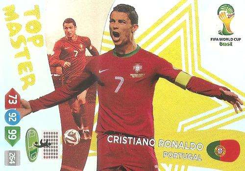 CRISTIANO RONALDO - FIFA WORLD CUP 2014 ADRENALYN XL - `TOP MASTER` TRADING CARD