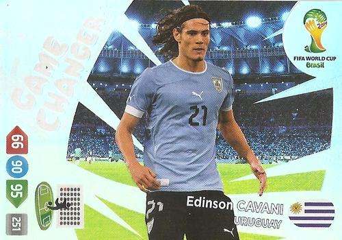 EDINSON CAVANI - PANINI FIFA WORLD CUP 2014 COLLECTION -  `GAME CHANGER` FOIL TRADING CARD