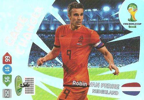 ROBIN VAN PERSIE - PANINI `FIFA WORLD CUP 2014` COLLECTION -  `GAME CHANGER` FOIL TRADING CARD