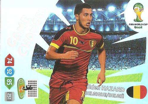 EDEN HAZARD - PANINI `FIFA WORLD CUP 2014` COLLECTION -  `GAME CHANGER` FOIL TRADING CARD