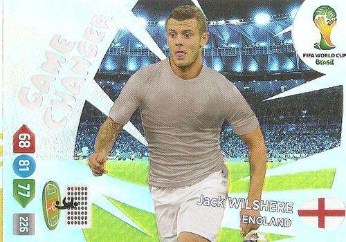 JACK WILSHERE - PANINI `FIFA WORLD CUP 2014` COLLECTION -  `GAME CHANGER` FOIL TRADING CARD
