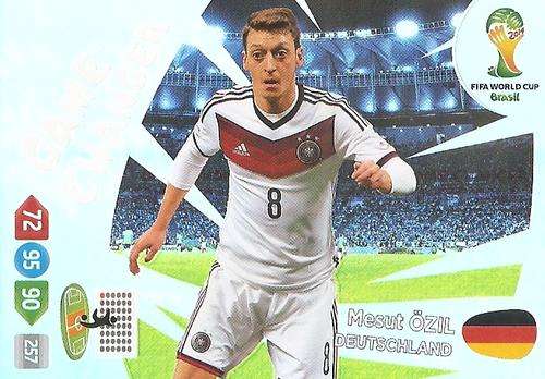 MESUT OZIL - PANINI `FIFA WORLD CUP 2014` COLLECTION -  `GAME CHANGER` FOIL TRADING CARD