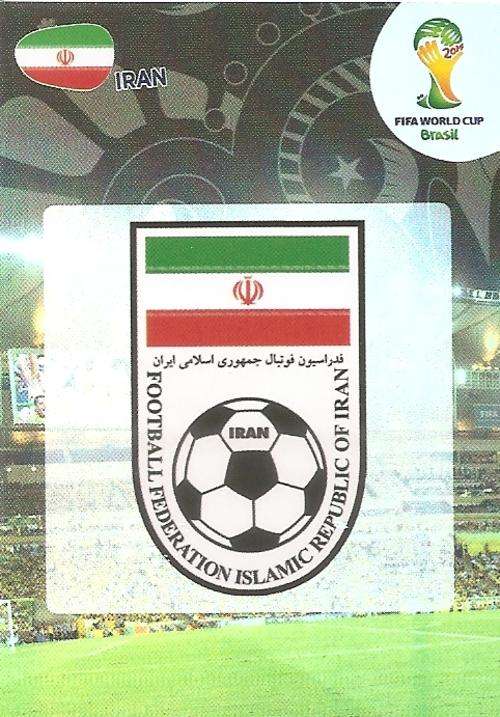 WORLD CUP 2014 ADRENALYN XL - IRAN  "COUNTRY BADGE" CARD
