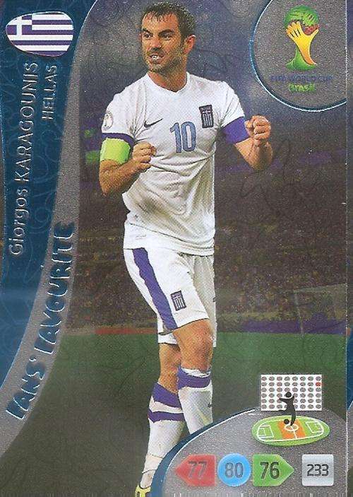 WORLD CUP 2014 ADRENALYN XL - GIROGOS KARAGOUNIS "FANS FAVOURITE" CARD