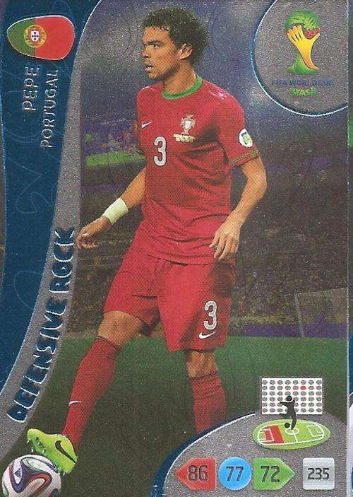 WORLD CUP 2014 ADRENALYN XL - PEPE "DEFENSIVE ROCK" CARD