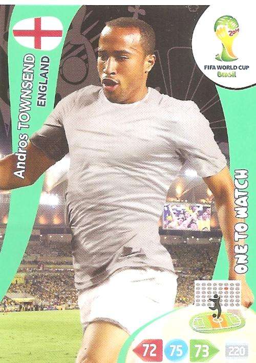 WORLD CUP 2014 ADRENALYN XL - ANDROS TOWNSEND "ONE TO WATCH" CARD