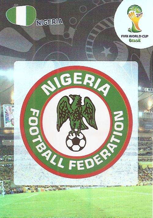 WORLD CUP 2014 ADRENALYN XL - NIGERIA "COUNTRY BADGE" CARD