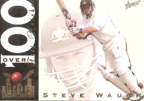 STEVE WAUGH - 98 SELECT CRICKET - "RECORD BREAKERS" GOLD INSERT CARD RB3