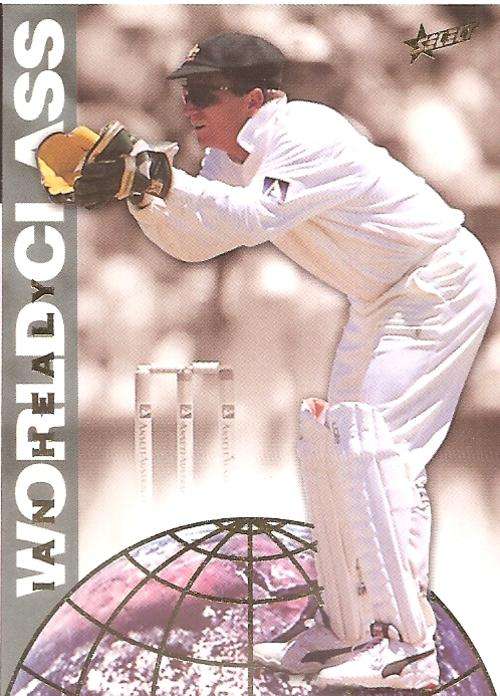 IAN HEALY - 98 SELECT CRICKET - "WORLD CLASS" GOLD INSERT CARD WC4