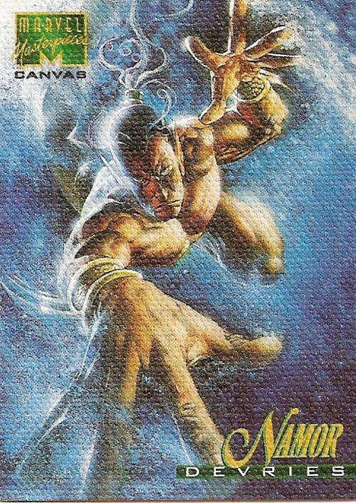 MARVEL MASTERPIECES 95 - NAMOR "RARE CANVAS" TRADING CARD 14 of 22