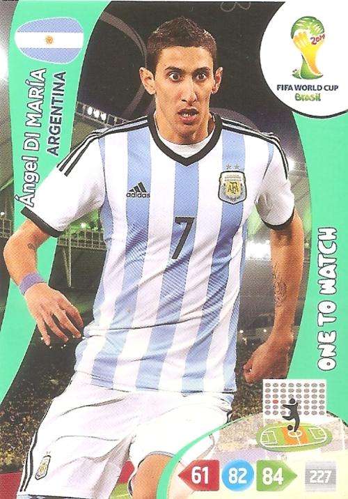 WORLD CUP 2014 ADRENALYN XL - ANGEL DI MARIA "ONE TO WATCH" CARD