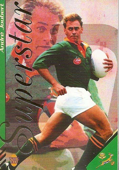 ANDRE JOUBERT - SPORTS DECK RUGBY COLLECTION 96 - GOLD FOIL "SUPERSTAR" CARD 3 of 5