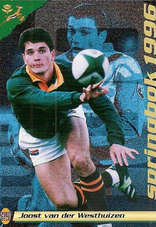 JOOST V/D WESTHUIZEN - SPORTS DECK 1996 - TOP 100 "SPRINGBOKS" CARD 7