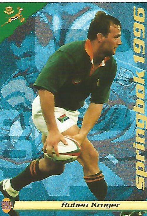 RUBEN KRUGER - SPORTS DECK 1996 - TOP 100 "SPRINGBOKS" CARD 10