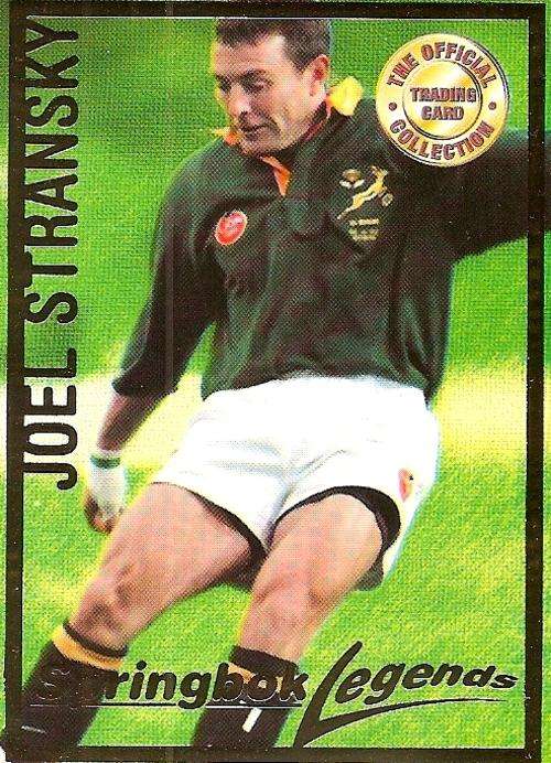 JOEL STRANSKY - RUGBY 1997 COLLECTION by PANINI - GOLD FOIL `LEGEND` TRADING CARD 112