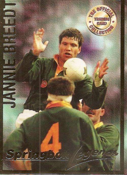 RUGBY 1997 COLLECTION by PANINI - JANNIE BREEDT "LEGEND FOIL" CARD 104