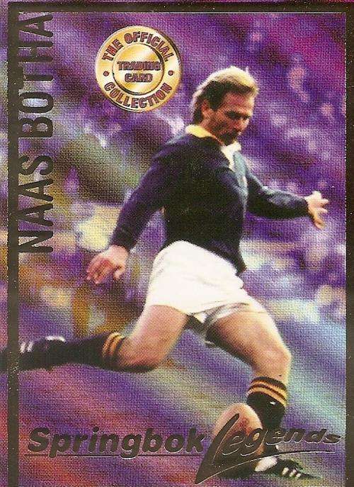 NAAS BOTHA - RUGBY 1997 COLLECTION by PANINI - GOLD FOIL `LEGEND` TRADING CARD 103