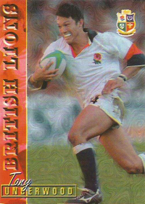 RUGBY 1997 COLLECTION by PANINI - TONY UNDERWOOD "BRITISH LIONS" BASE CARD 97