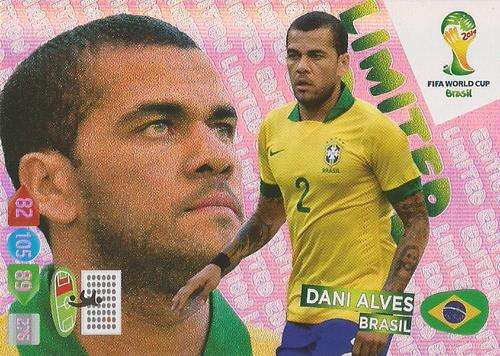 DANI ALVES - WORLD CUP 2014 ADRENALYN XL - "LIMITED EDITION"  CARD