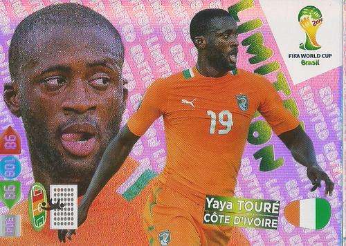 YAYA TOURE - WORLD CUP 2014 ADRENALYN XL - "LIMITED EDITION"  CARD