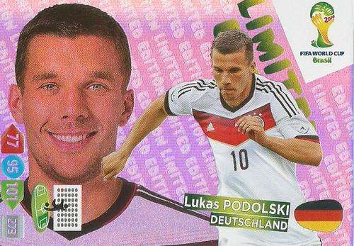 LUKAS PODOLSKI - WORLD CUP 2014 ADRENALYN XL - "LIMITED EDITION" CARD
